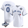 Davalo T.Blue Jays #0 Andres Gimenez Player White 2025 World Series Limited Stitched Jerseys