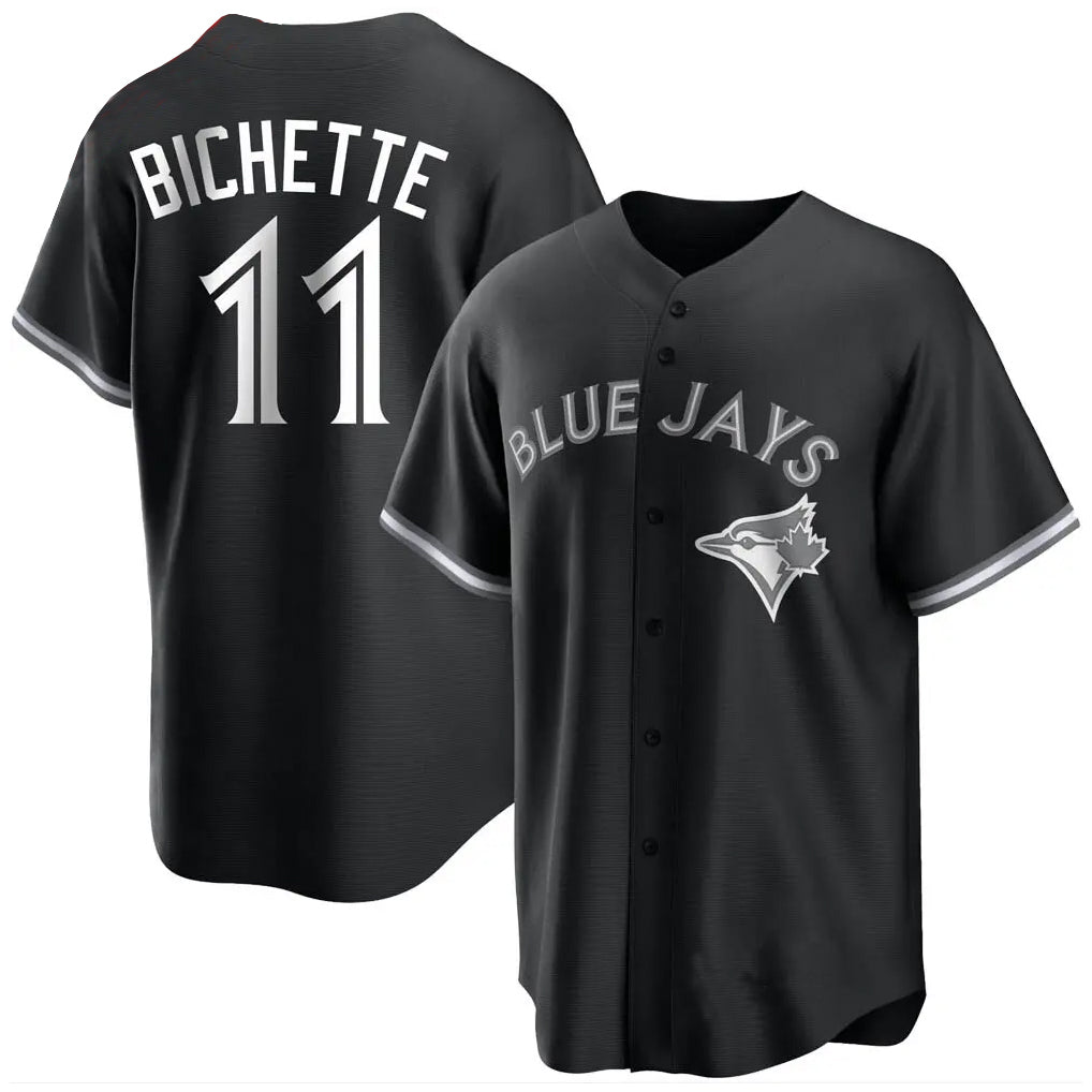 Davalo T.Blue Jays #11 Bo Bichette Player Black Home Game Stitched Jerseys