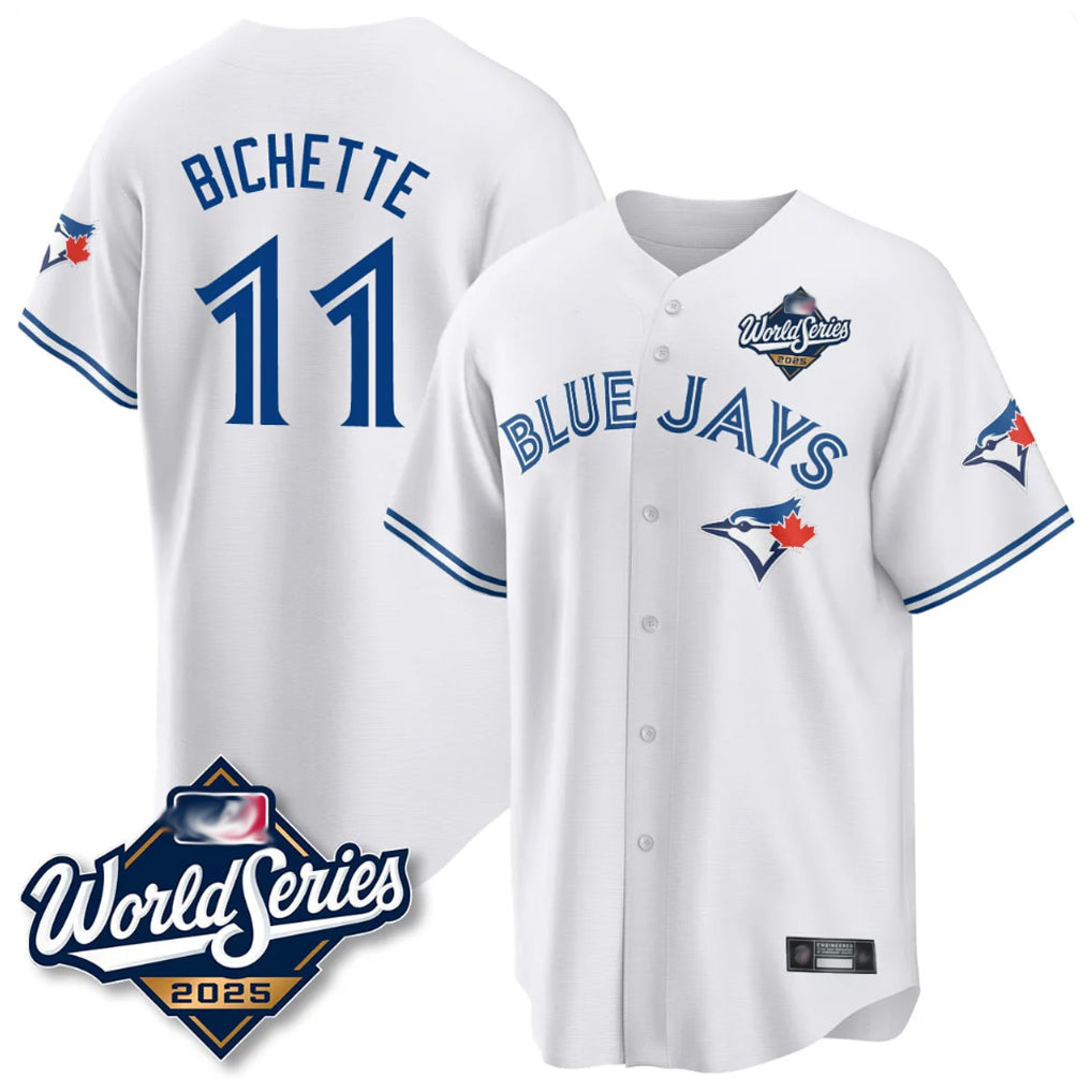 Davalo T.Blue Jays #11 Bo Bichette Player White 2025 World Series Game Stitched Jerseys