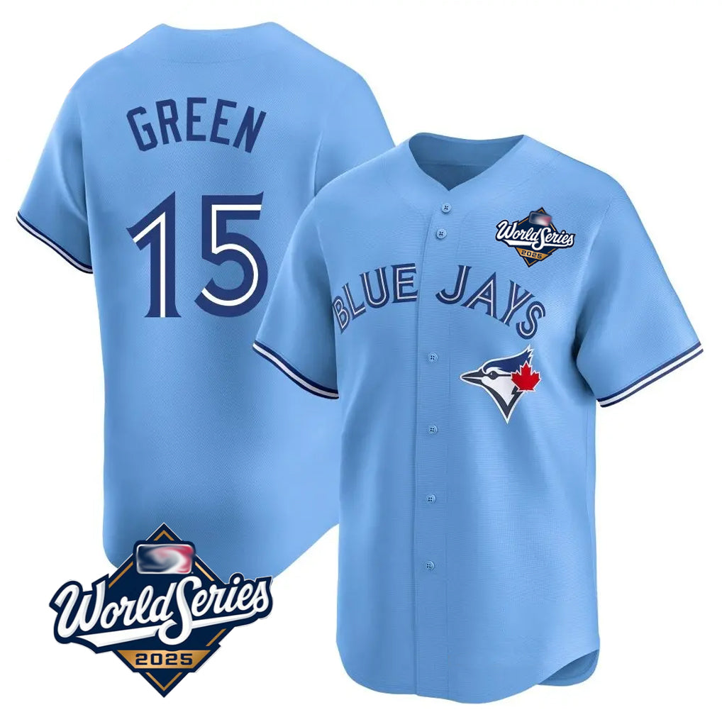 Davalo T.Blue Jays #15 Chad Green Player Blue 2025 World Series Game Stitched Jerseys