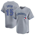 Davalo T.Blue Jays #15 Chad Green Player Gray Home Game Stitched Jerseys