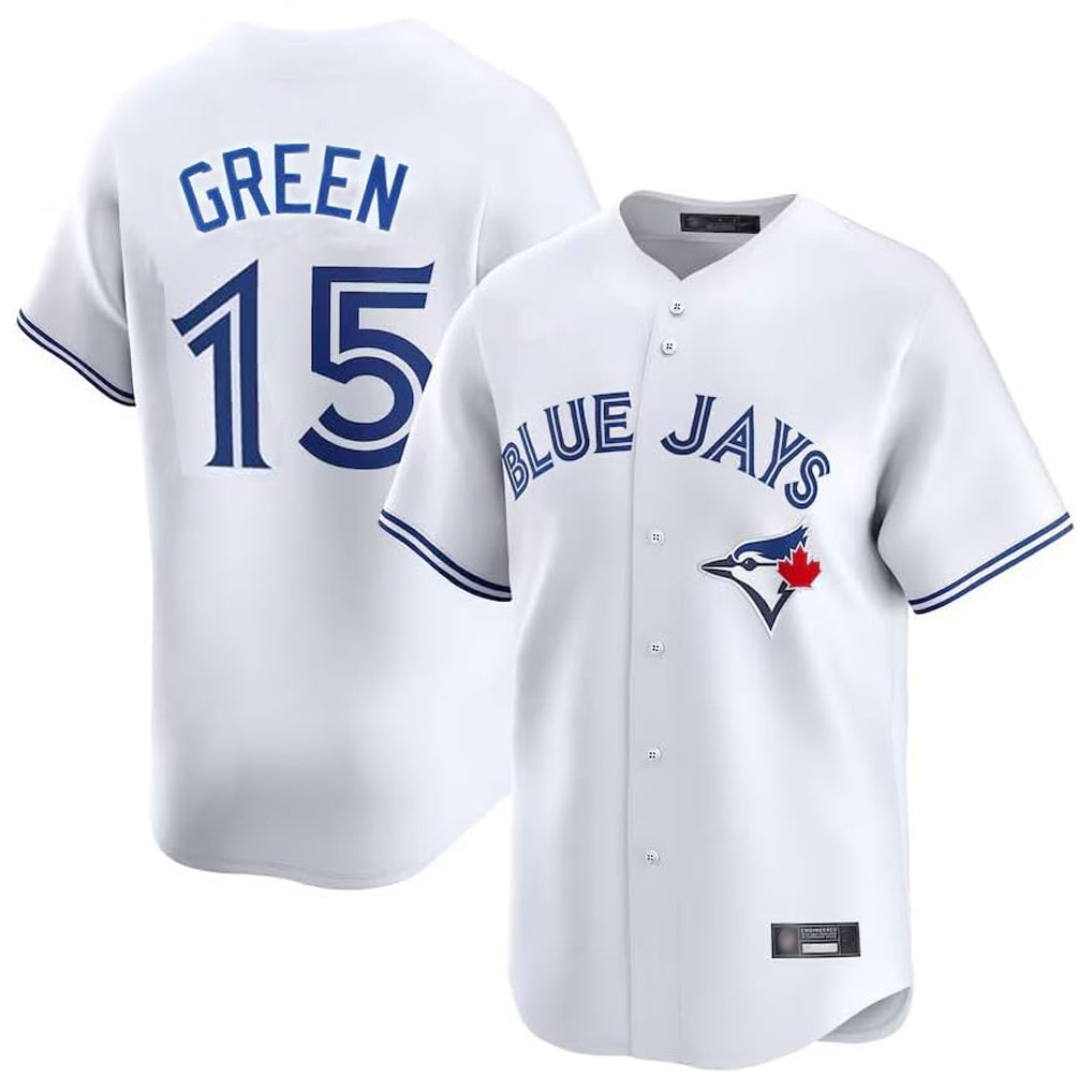 Davalo T.Blue Jays #15 Chad Green Player White Home Limited Stitched Jerseys