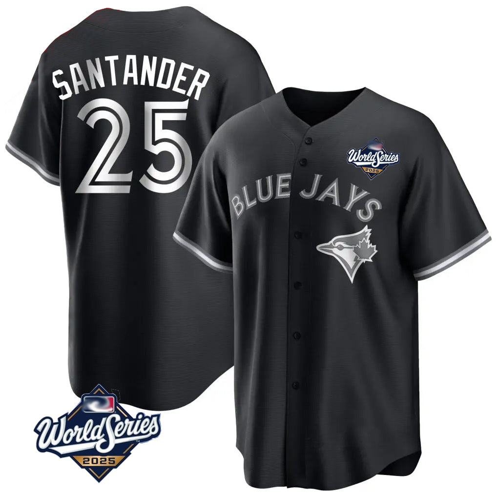 Davalo T.Blue Jays #25 Anthony Santander Player Black 2025 World Series City Connect Limited Stitched Jerseys