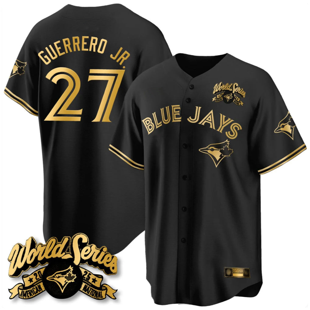 Davalo T.Blue Jays #27 Vladimir Guerrero Jr Player Black 2025 American League All Stitched Jerseys