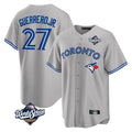 Davalo T.Blue Jays #27 Vladimir Guerrero Jr Player Gray 2025 World Series Stitched Jersey