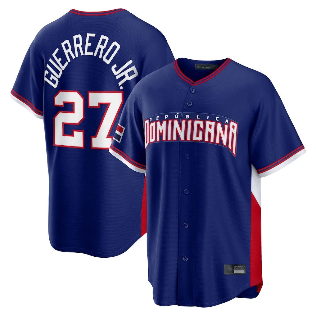 Davalo T.Blue Jays #27 Vladimir Guerrero Jr Player Royal 2026 World Classic Stitched Jerseys