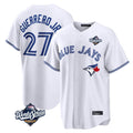 Davalo T.Blue Jays #27 Vladimir Guerrero Jr Player White 2025 World Series Game Stitched Jersey
