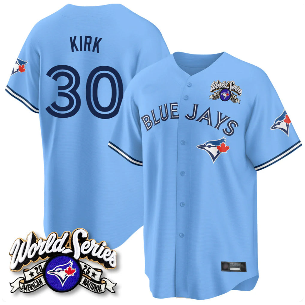 Davalo T.Blue Jays #30 Alejandro Kirk Player Blue 2025 American League All Stitched Jerseys