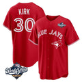 Davalo T.Blue Jays #30 Alejandro Kirk Player Red 2025 World Series Home Limited Stitched Jerseys
