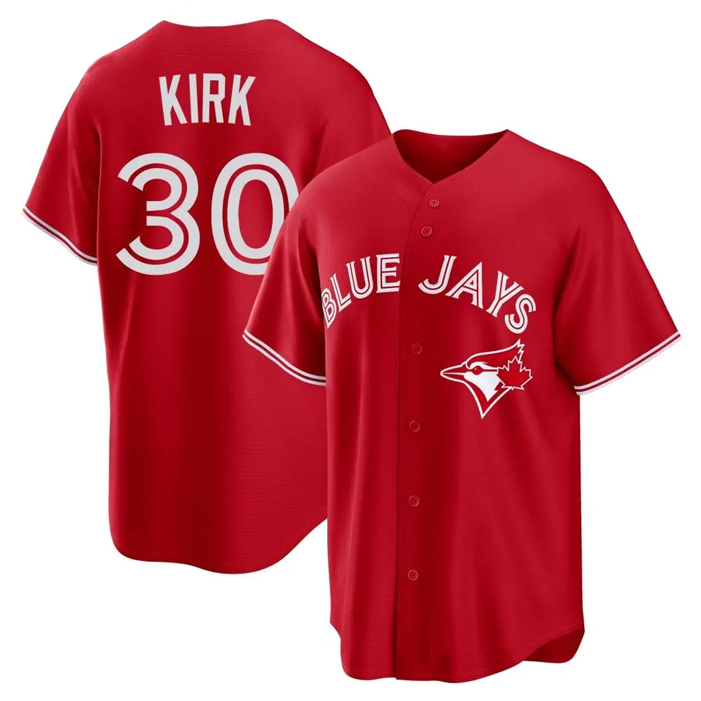 Davalo T.Blue Jays #30 Alejandro Kirk Player Red Home Game Stitched Jerseys