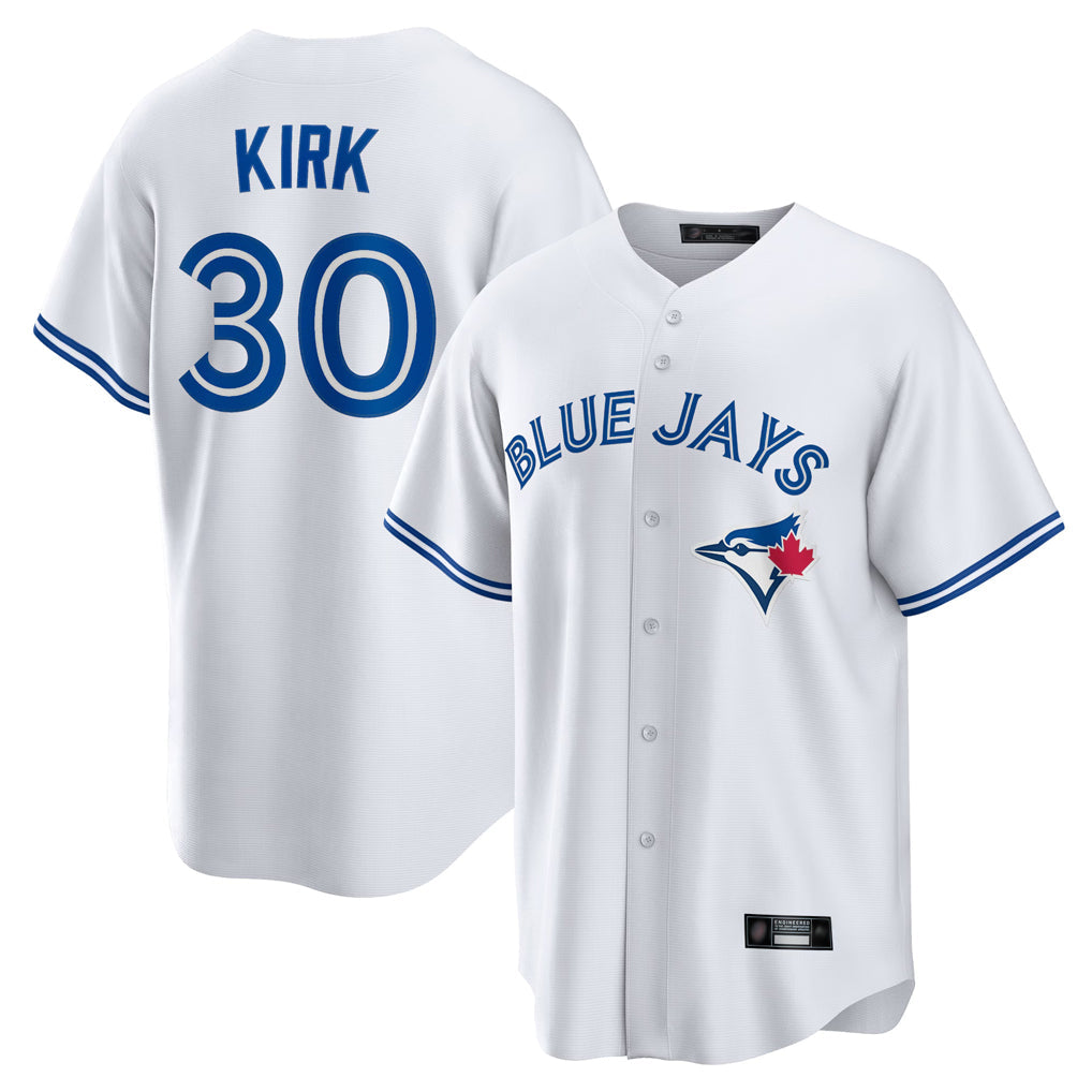 Davalo T.Blue Jays #30 Alejandro Kirk Player White Home Game Stitched Jerseys