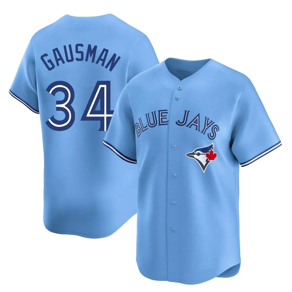 Davalo T.Blue Jays #34 Kevin Gausman Player Blue Home Limited Stitched Jerseys
