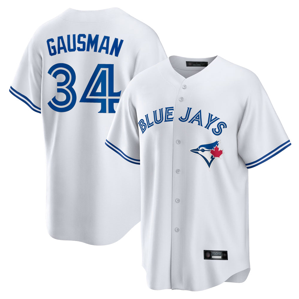 Davalo T.Blue Jays #34 Kevin Gausman Player White Home Game Stitched Jerseys