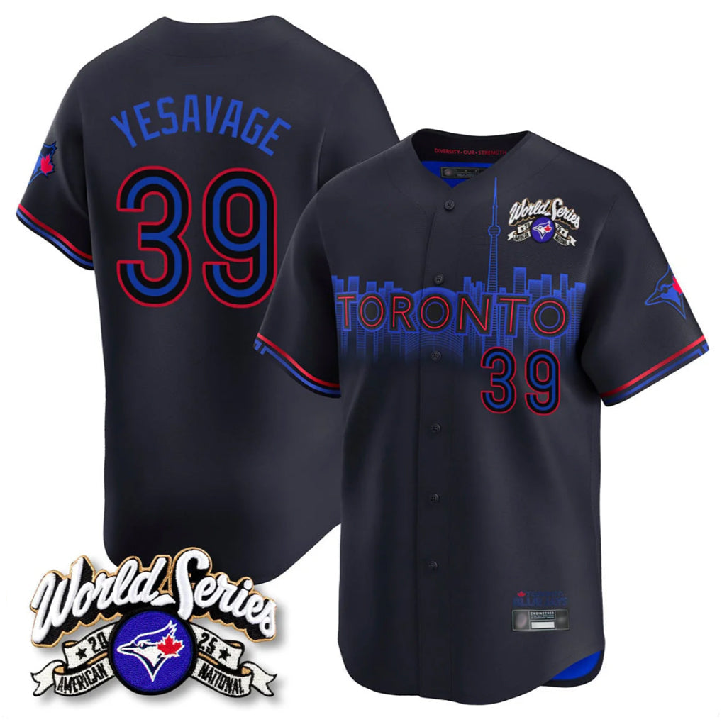 Davalo T.Blue Jays #39 Trey Yesavage Player Black 2025 American League Limited All Stitched Jerseys