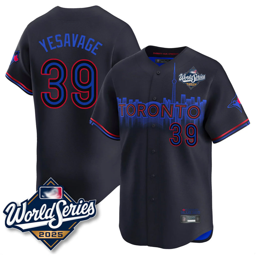Davalo T.Blue Jays #39 Trey Yesavage Player Black AL East Division Limited All Stitched Jerseys