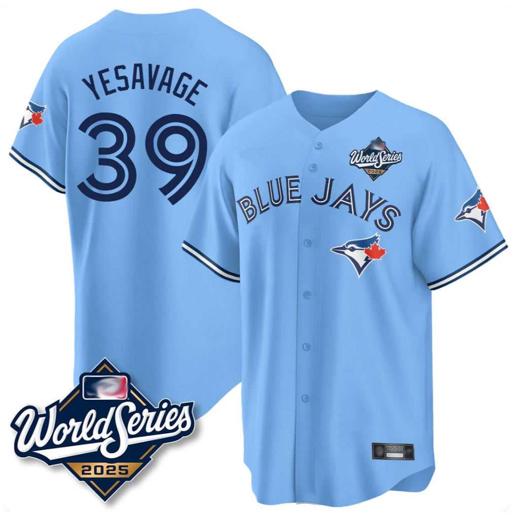 Davalo T.Blue Jays #39 Trey Yesavage Player Blue 2025 World Series Limited All Stitched Jerseys
