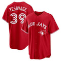 Davalo T.Blue Jays #39 Trey Yesavage Player Red Home Game Stitched Jerseys