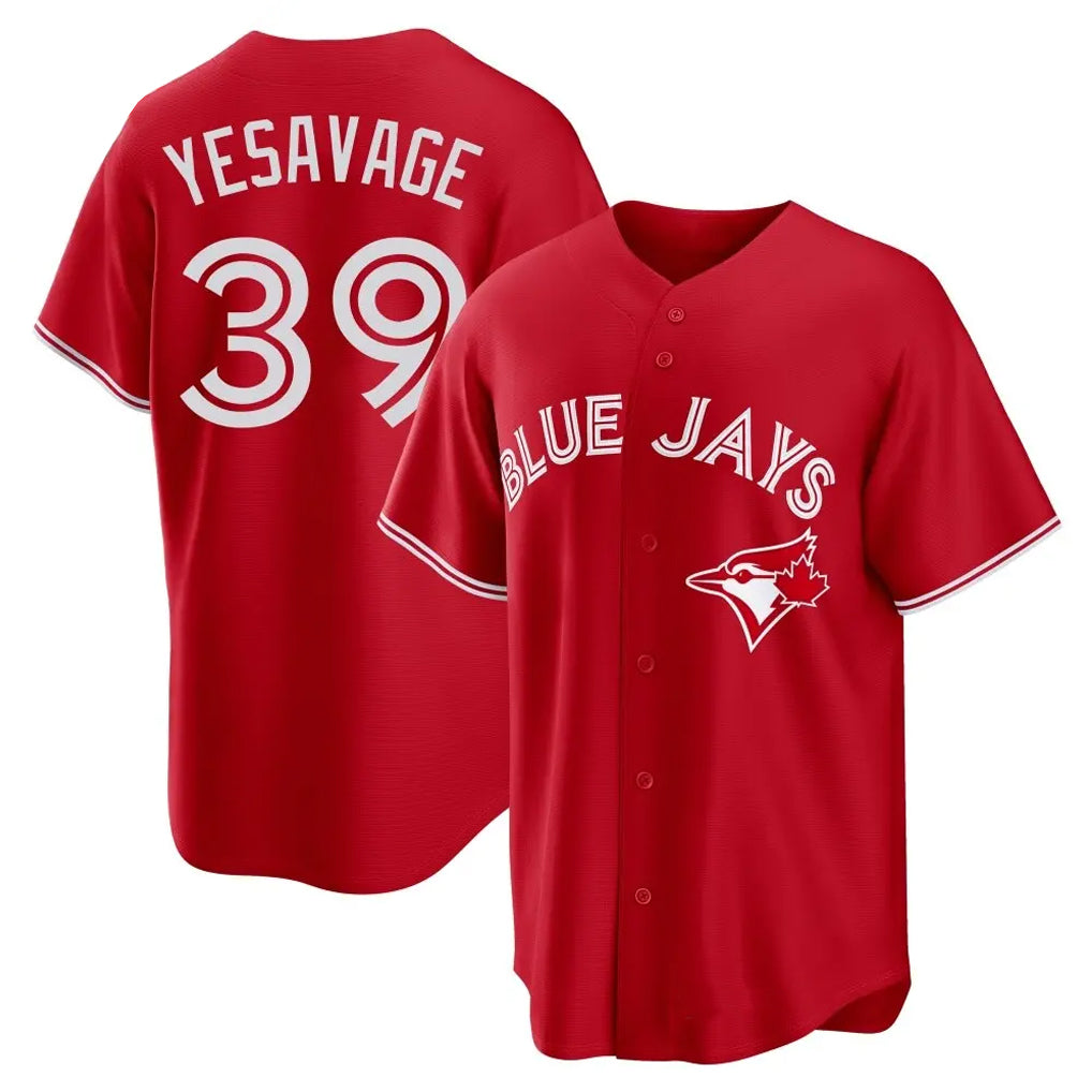 Davalo T.Blue Jays #39 Trey Yesavage Player Red Home Game Stitched Jerseys