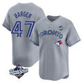 Davalo T.Blue Jays #47 Addison Barger Player Gray 2025 World Series Stitched Jerseys
