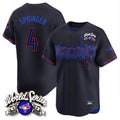 Davalo T.Blue Jays #4 George Springer Player Black 2025 American League City Connect Limited Stitched Jerseys