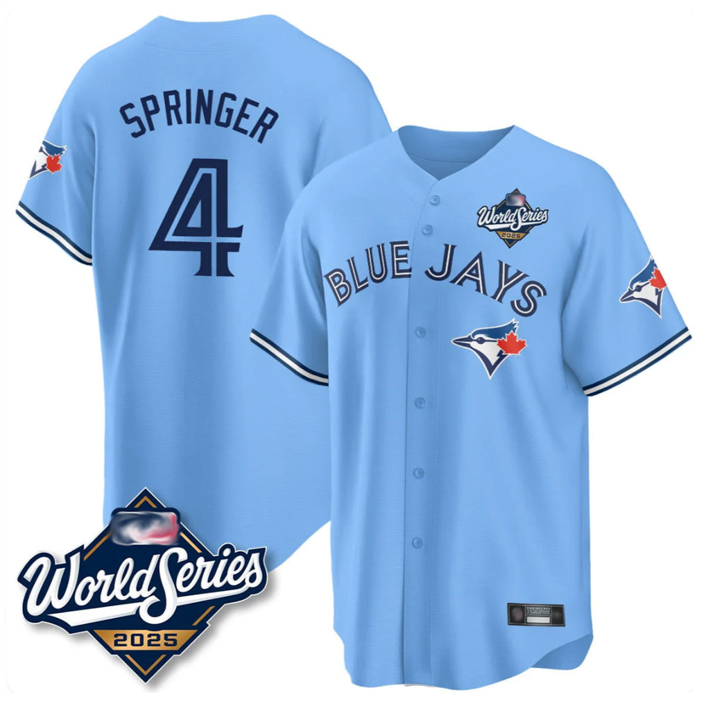 Davalo T.Blue Jays #4 George Springer Player Blue 2025 World Series Limited Stitched Jerseys