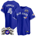 Davalo T.Blue Jays #4 George Springer Player Royal 2025 American League All Stitched Jersey