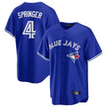 Davalo T.Blue Jays #4 George Springer Player Royal Home Game Stitched Jerseys