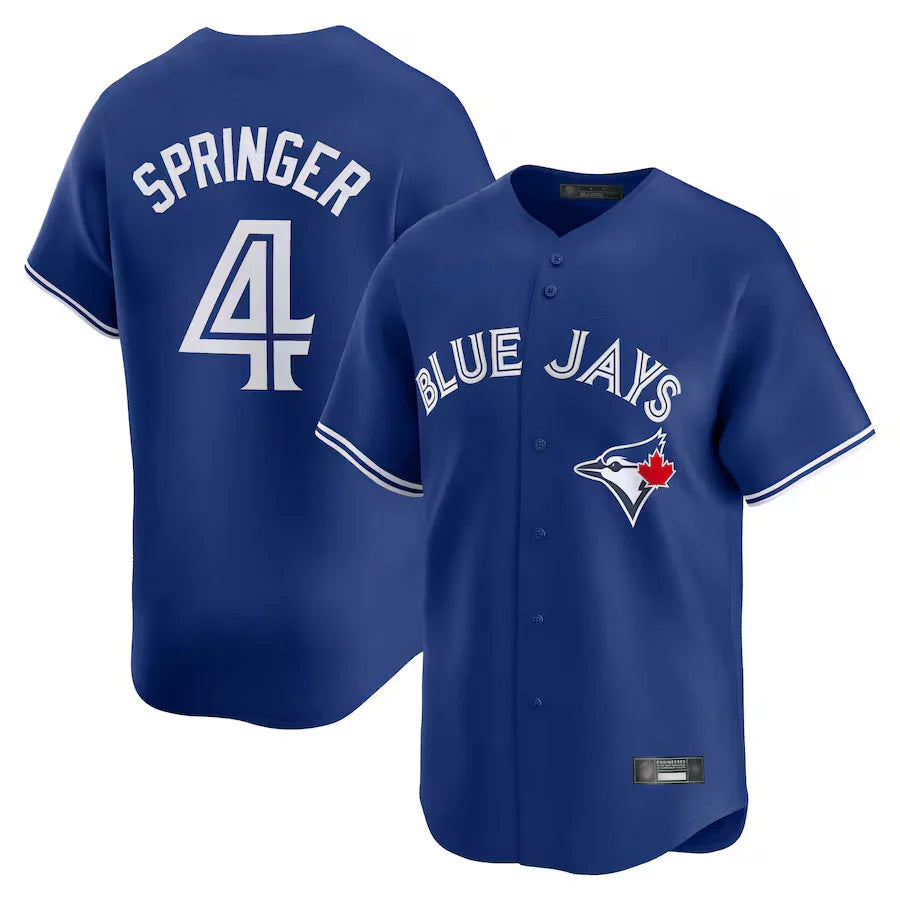 Davalo T.Blue Jays #4 George Springer Player Royal Home Limited Stitched Jerseys
