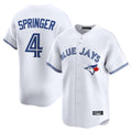 Davalo T.Blue Jays #4 George Springer Player White Home Limited Stitched Jerseys