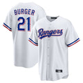 Davalo T.Rangers #21 Jake Burger Player White Home Limited Stitched Jerseys