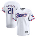 Davalo T.Rangers #21 Jake Burger Player White&Blue Home Limited Stitched Jerseys
