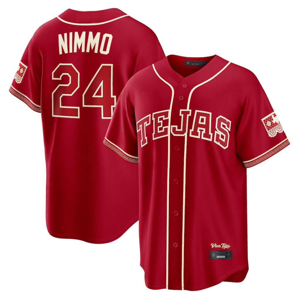 Davalo T.Rangers #24 Brandon Nimmo Player Red 2026 City Connect Stitched Jerseys