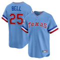 Davalo T.Rangers #25 Buddy Bell Player Blue Home City Connect Limited Stitched Jerseys