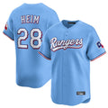 Davalo T.Rangers #28 Jonah Heim Player Light Blue Home Limited Stitched Jerseys