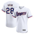 Davalo T.Rangers #28 Jonah Heim Player White Gold Collection Limited Elite Stitched Jerseys
