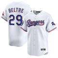 Davalo T.Rangers #29 Adrian Beltre Player White Home Limited Stitched Jerseys