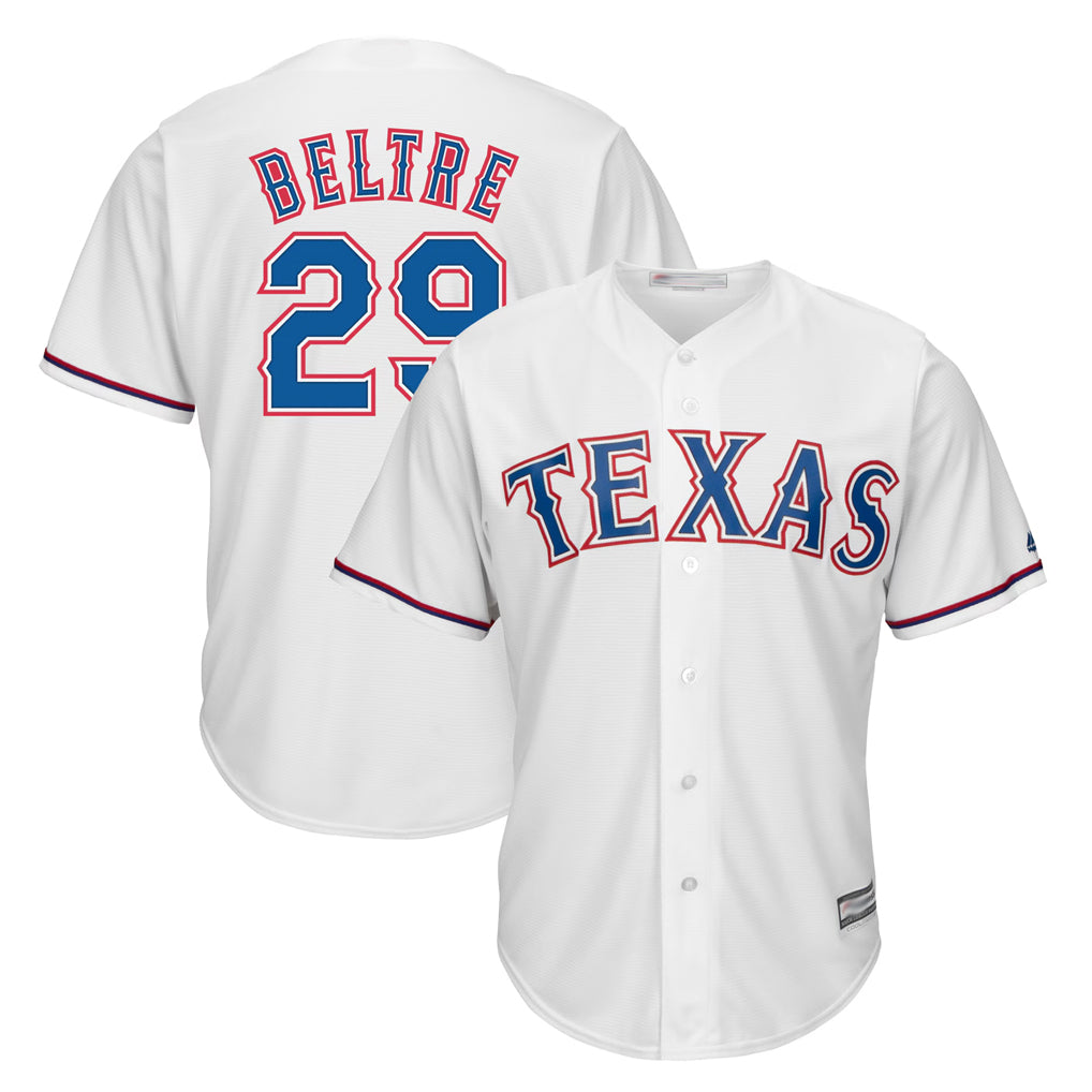 Davalo T.Rangers #29 Adrian Beltre Player White Majestic Home Cool Stitched Jerseys