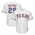 Davalo T.Rangers #29 Adrian Beltre Player White Majestic Home Cool Stitched Jerseys