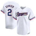 Davalo T.Rangers #2 Marcus Semien Player Gold Collection Limited White Stitched Jerseys