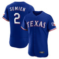 Davalo T.Rangers #2 Marcus Semien Player Royal Elite Home Limited Stitched Jerseys