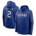 Davalo T.Rangers #2 Marcus Semien Player Royal Pullover Hoodie Stitched Jerseys