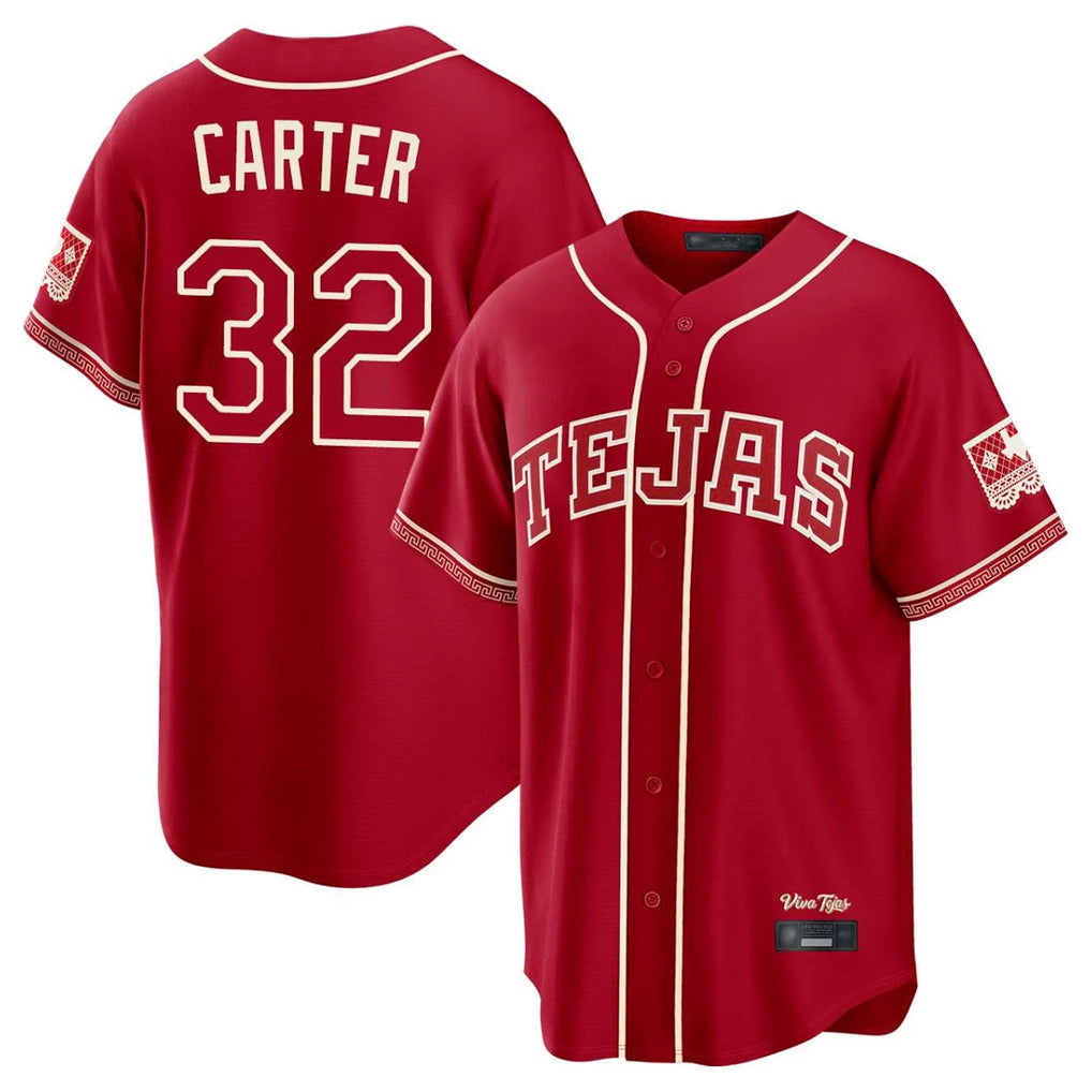 Davalo T.Rangers #32 Evan Carter Player Red 2026 City Connect Stitched Jerseys