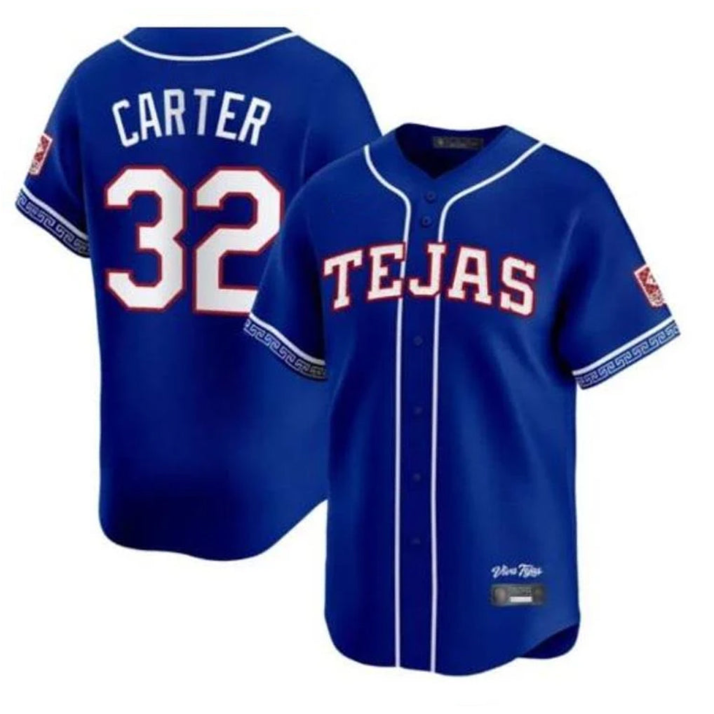 Davalo T.Rangers #32 Evan Carter Player Royal 2026 City Connect Premier Stitched Jerseys