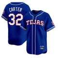 Davalo T.Rangers #32 Evan Carter Player Royal 2026 City Connect Premier Stitched Jerseys