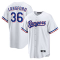 Davalo T.Rangers #36 Wyatt Langford Player White Home Game Stitched Jerseys
