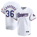 Davalo T.Rangers #36 Wyatt Langford Player White Home Limited Stitched Jerseys
