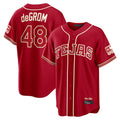 Davalo T.Rangers #48 Jacob deGrom Player Red 2026 City Connect Limited Stitched Jerseys