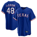 Davalo T.Rangers #48 Jacob deGrom Player Royal Home Game Stitched Jerseys