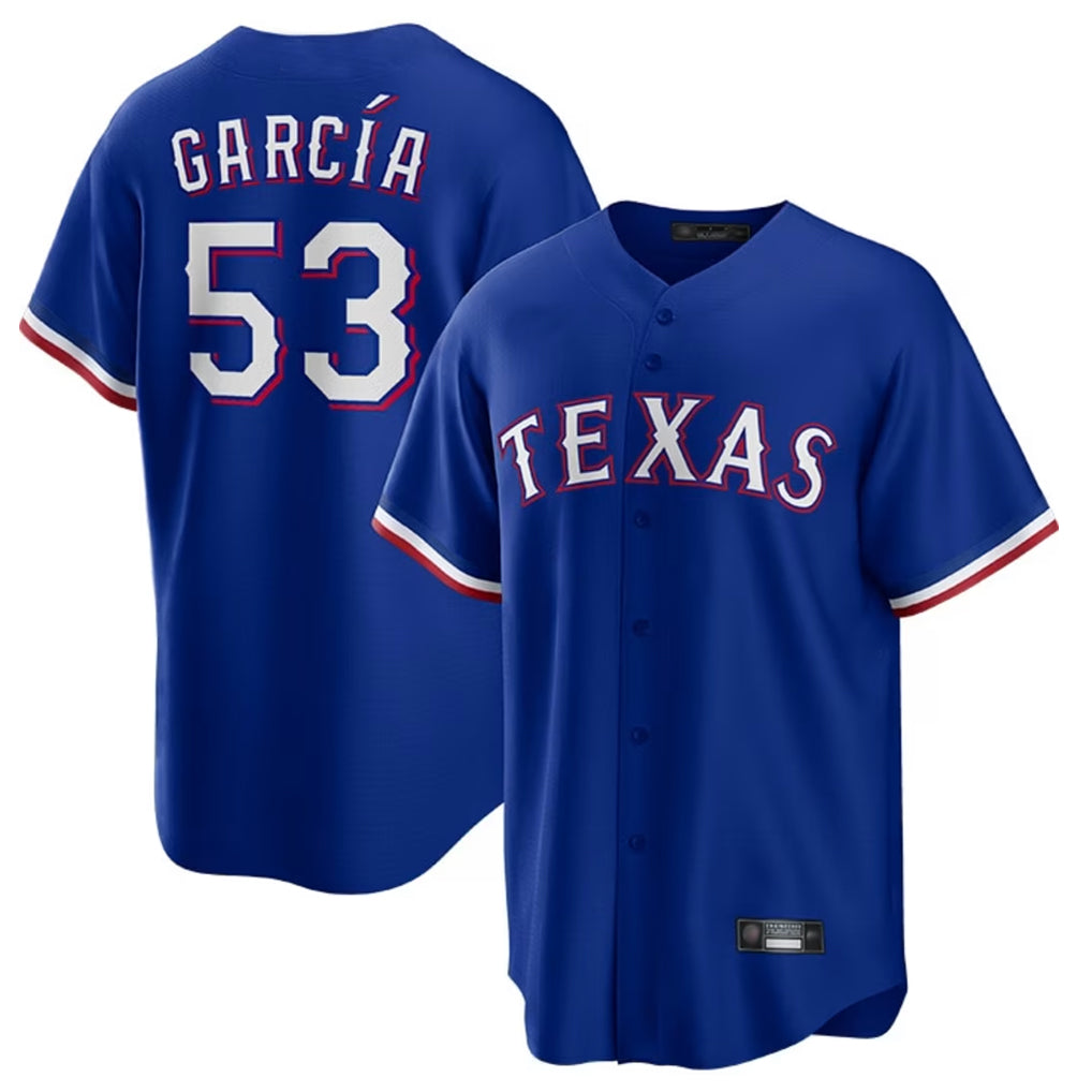 Davalo T.Rangers #53 Adolis Garcia Player Royal Home Limited Game Stitched Jerseys
