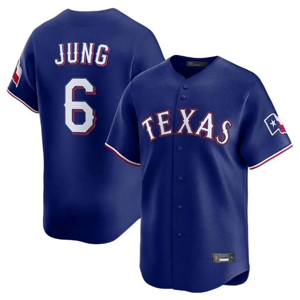 Davalo T.Rangers #6 Josh Jung Player Royal Home Limited Stitched Jerseys